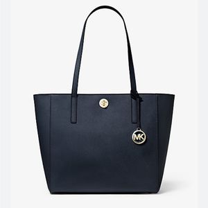 Michael Kors Rivington Large Saffiano Tote in black